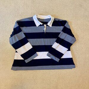 Madewell Long Sleeve Rugby Polo Shirt 2XL